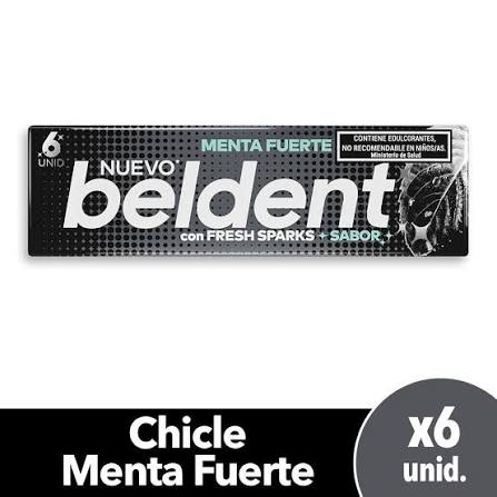 CHICLE BELDENT 10g MENTA FUERTE